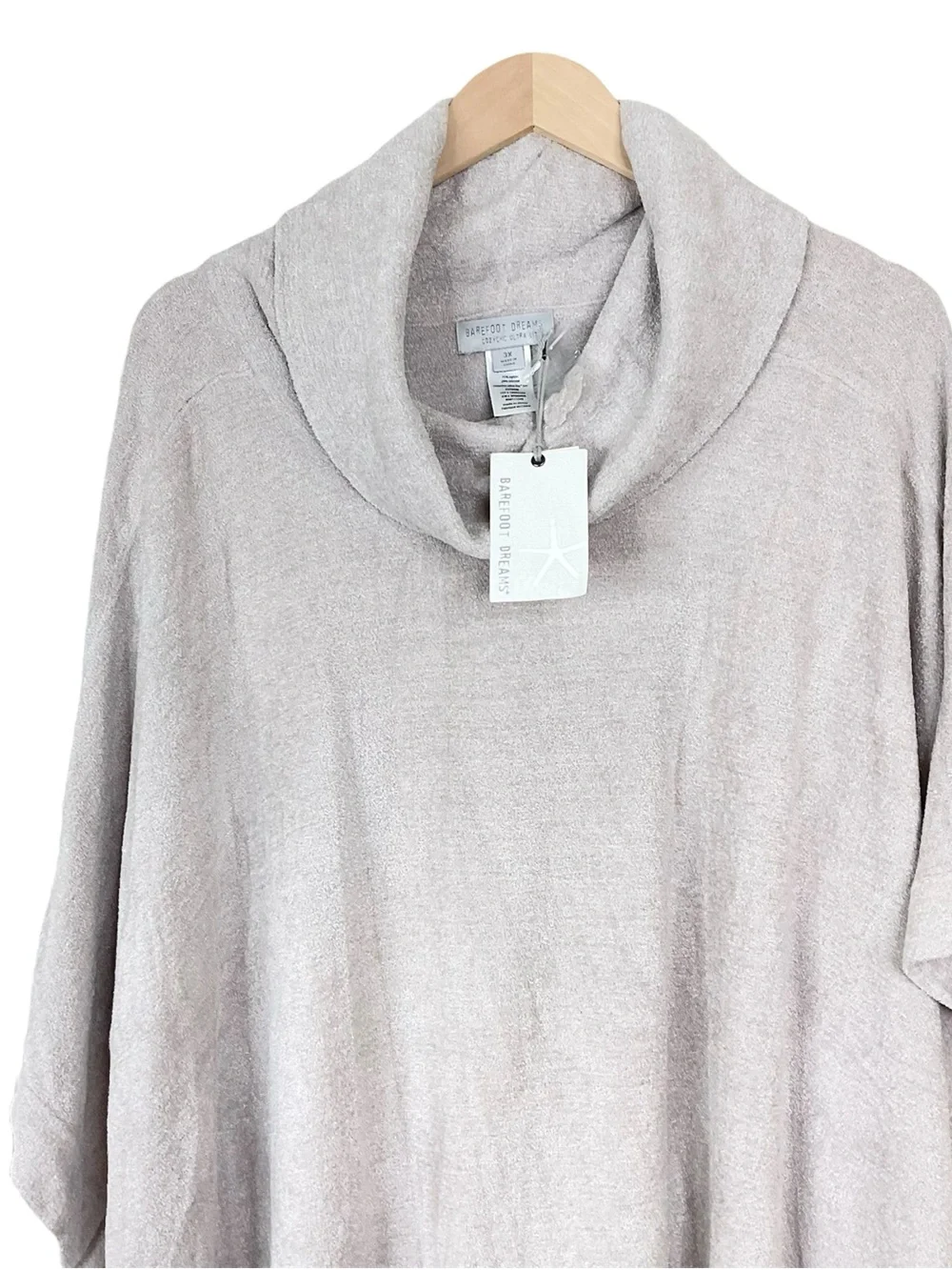 Barefoot Dreams Cozychic Ultra Lite Cowl Neck Poncho Size 3X